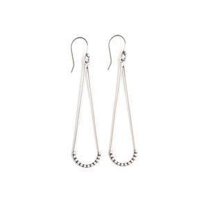 Modern lightweight dangle earrings handmade with sterling silver in an elegant curved shape that swings lightly - "Hammock Earrings"