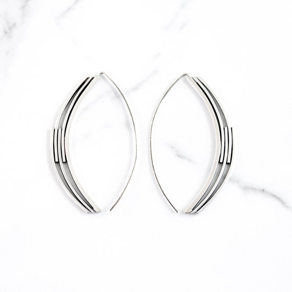 Edgy Sterling Silver Triangle Post Earrings Perfect and Simple, a Modern  and Sleek Earring Design for Any Occasion shield Studs - Etsy