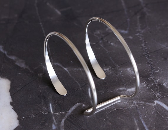 Large silver deals cuff bracelet