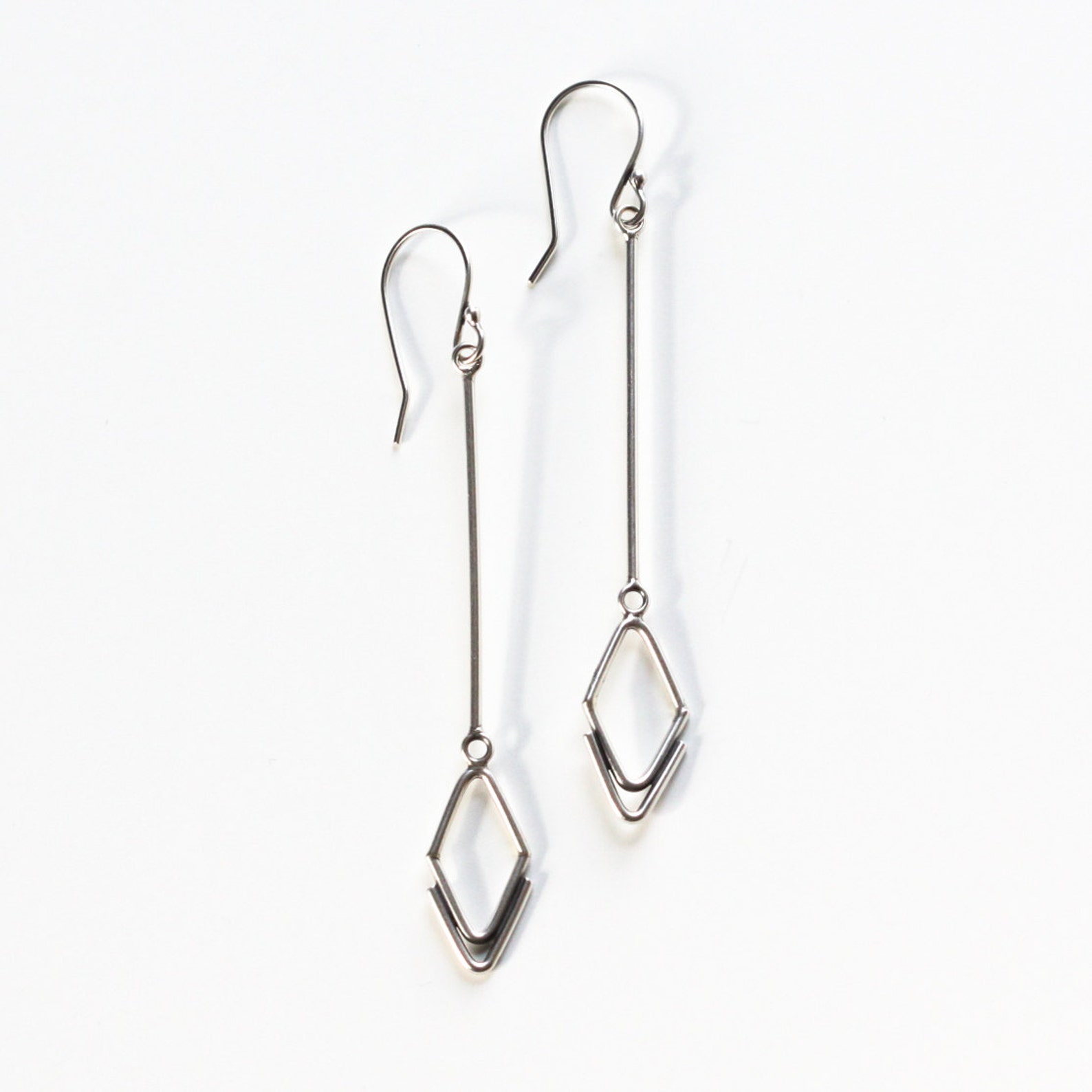 Minimalist Silver Earrings Designed to Be Lightweight yet Very Etsy