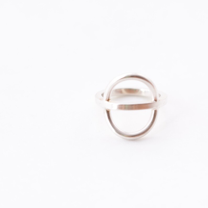 Sculptural and Airy Sterling Silver Ring a Super Sleek and | Etsy