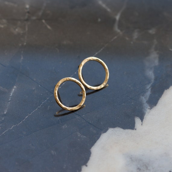 Modern Solid 14K Gold Earrings Handmade in a Modern Classic Style