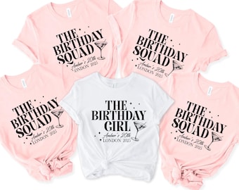 Birthday Squad Custom Matching Shirts, Birthday Girl, girls birthday Custom shirts 2025, Party Tees, Birthday Trip Custom Tees, 400205
