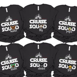 Personalized Disney Cruise Squad 2025 Shirt, Disney Character Cruise Family Matching Shirts, Disney Cruise with Custom Names Shirts, 100939