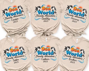 Sea World Family Adventure shirts, Family Cruise custom Shirts, Family Sea World Shirts, Family Vacation Tee, Cruise Group Shirts, 400202