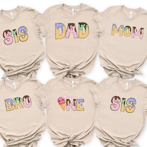Custom Family Ice Cream Birthday Shirts, Family Ice Cream Birthday Shirts, Matching Ice Cream Birthday Shirts, Girls Birthday Shirt, 100183