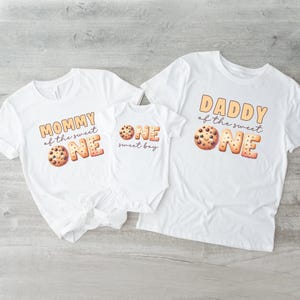 One Sweet Boy/Girl Cookie 1st Birthday Matching Shirts, Sweet One Family Matching First Birthday Tshirt, Cookie Theme Birthday Tees, 100912