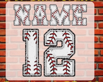 Custom Baseball Name and Number DTF Transfer, Ready To Press