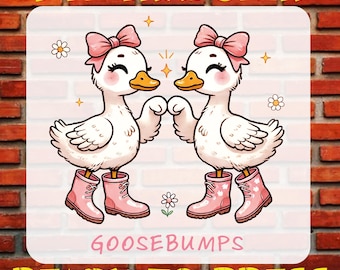 GooseBumps Dtf Transfer, Funny Goose Iron On, Silly Goose, Ready To Press, Shirt Print