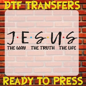 Jesus DTF Transfer: Christian Religious Iron-On, Bible Verse