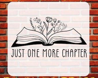 Just One More Chapter Dtf Transfer, Retro Book Lover Ready To Press, Birthday Design