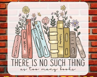 Floral Books DTF Transfer, There Is No Such Thing Ready To Press, Iron On