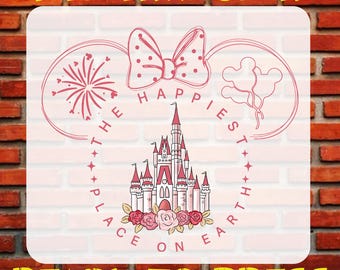 Happiest Place On Earth DTF Transfer, Disney Dtf, Family Trip Ready To Press, Decal