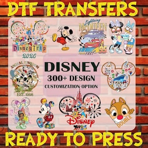 Disney Dtf Transfers Ready To Press, Matching Shirts Iron On, Disney Trip