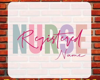 Custom Registered Nurse DTF Transfer, RN Graduation Heat Transfer, Ready To Press, Iron On