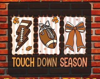 Transfert thermocollant Touchdown Season DTF pour maillot de football féminin