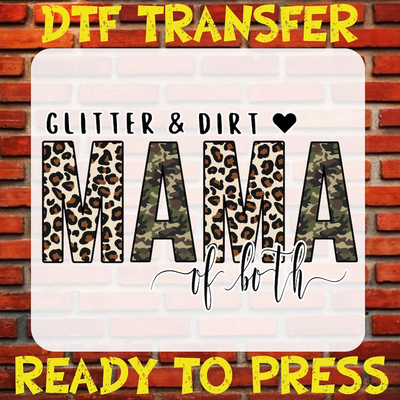 Leopard Camo Mama of Both DTF Heat Transfer: Ready to Press - Etsy