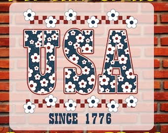 Patriotic USA Since 1776 DTF: 4th of July Heat Transfer