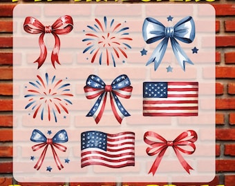 Coquette American Flag DTF Transfer, 4th of July Bow Iron On, 250 Years Freedom