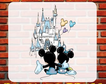 Mickey And Minnie Dtf Ready To Press, Disney Castle Dtf Transfer, Magical Kingdom