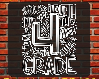 4th Grade Teacher DTF Transfer: Back To School Iron On
