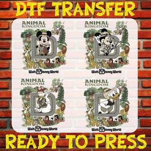Disney Animal Kingdom Dtf, Disney Safari Iron On Decal, Custom Disney Safari Heat Transfers, Disneyworld Safari Ready To Press, Dtf Print