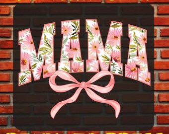 Transfert Dtf Floral Mama, Dtf Fête Des Mères Prêt À Presser, Repasser, Impression Chemise