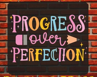 Progress Over Perfection DTF Transfer, Teacher Back To School Iron On
