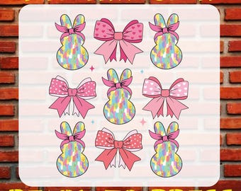 Coquette Easter Bunny Ready To Press Dtf Transfer, Brushstroke Easter Bunny Dtf Print, Easter Coquette DTF, Funny Easter Bunny, Girly Easter