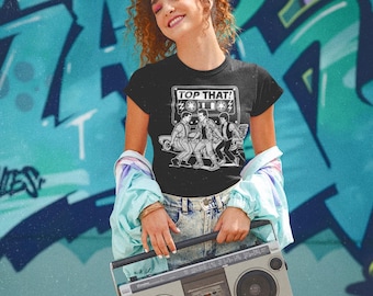 Top ce t-shirt | Film de fans de sorcières adolescentes PARODIE | t-shirt drôle de bataille de rap rétro | Chemise années 80 style années 80 | T-shirt femme Cult Classic Dance Song