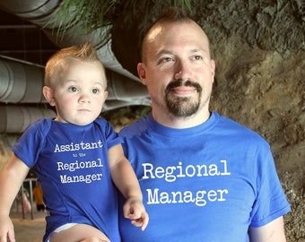 Father Son Matching Shirts | Regional Manager Assistant to the Regional Manager | father son shirts | daddy and me | new baby | matching tee