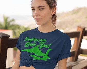 Loch Ness Monster tshirt - Scotland travel shirt - Nessy Nessie Monster novelty tee - women's ladies - lochness Scottish - funny t-shirt USA