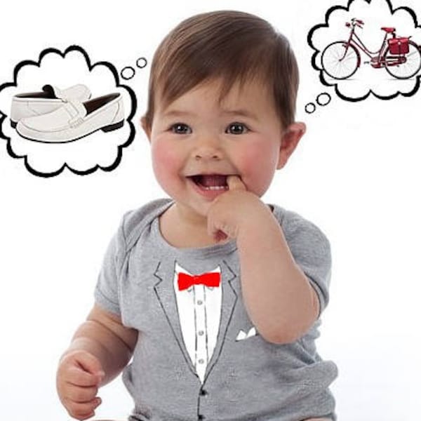 Funny baby Pee-wee style suit tuxedo creeper romper big Movie pee wee bowtie child herman inspired gray outfit Shirt gift tshirt boy fan NEW