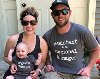 Father Son Matching Shirts | Regional Manager Assistant to the Regional Manager | father son shirts | daddy and me | new baby | matching tee