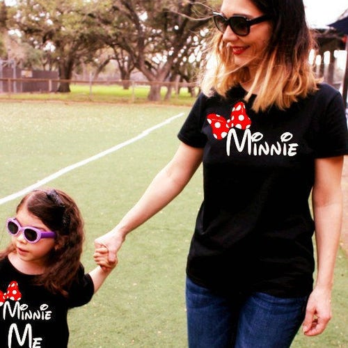 2 Shirts Disney Fan Mommy and Me Minnie Shirts Family - Etsy UK
