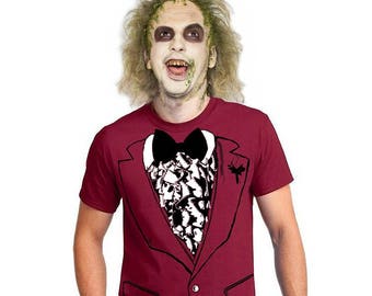 Beetlejuice Halloween Costume Shirt | Funny Costume | Easy Costume | Mens Costume t-shirt tuxedo party Movie beetle juice suit tshirt