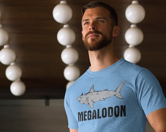 Clearance Sale - funny megalodon mens cotton tee shirt