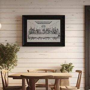 The Last Supper Wall Art, religious home decor, last supper print, the lords prayer, last supper canvas, dining room decor, home decor, gift