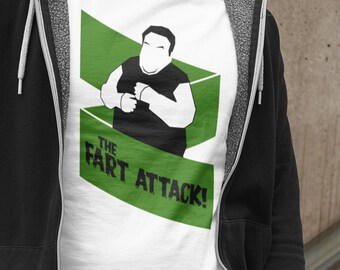 Jerry Gergich Fart Attack Shirt, tshirt, print, parks and rec, fathers day, carpenter, jean ralphio, for him, heart attack, gary larry terri