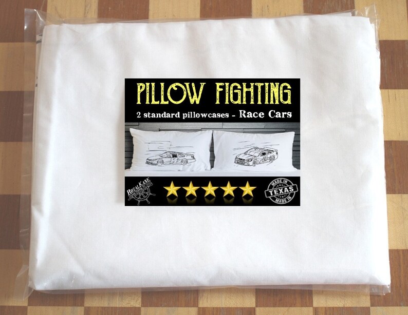 Race Car pillowcase set, racecar Pillow fighting pillowcases, covers Pillow for Boys, matching, car chase cup, auto racing, drivers, fan art image 2