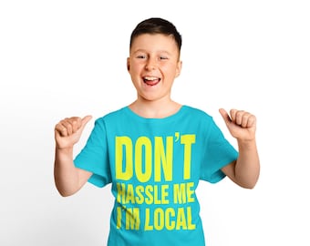 What about BOB Don't Hassle Me I'm Local boy's child costume shirt xs s m l xl Movie child tshirt boy blue yellow tee kids t-shirt funny fan