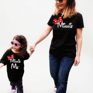 Mommy and Minnie Me Matching Cotton Shirts, Disney Vacation Outfit Mother Daughter Florida California