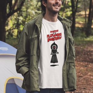 Flatwoods Monster Cryptid Shirt West Virginia folklore shirt Vintage film poster monster shirts retro 60s t-shirt, 1960s cryptid, alien
