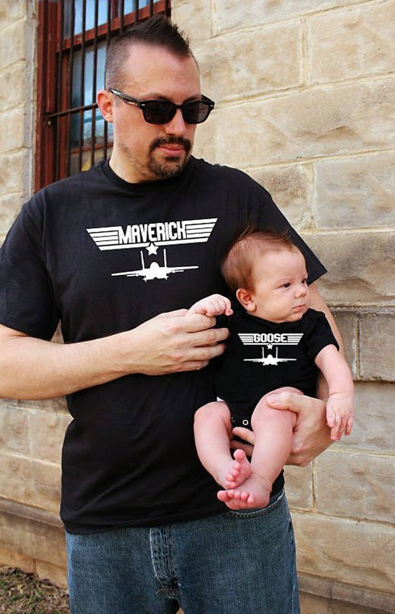 Father Son Matching Shirts Maverick And Goose top gun Etsy