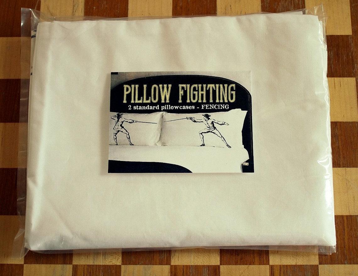 PILLOW FIGHTING Fencing Pillowcase Set Swords Fight Olypmics Etsy
