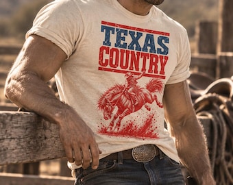 Texas Country Shirt, Vintage Western Graphic Tee, Cowboy Rodeo T-Shirt, Country Concert Outfit, Retro Texas Shirt, Southern Country Gift Men
