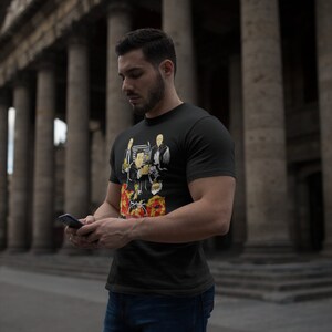 NIVEAU DE MENACE MINUIT, t-shirt imprimé niveau de menace minuit, t-shirt michael scarn, le film de bureau, t-shirt graphique pour hommes drôle faux fan de dwight image 6