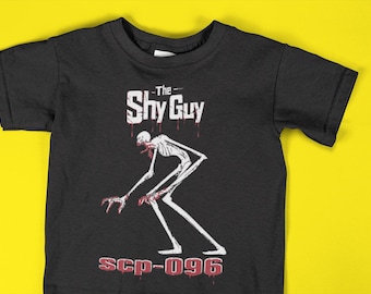The Shy Guy boys shirt, SCP 096 kids t-shirt, child graphic tee, scp fan, siren head sirenhead, spooky gift toy, goth Gamer, scp-096 monster