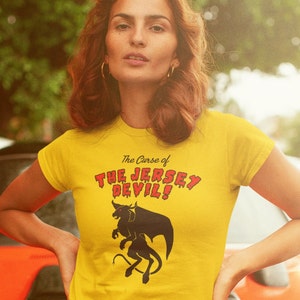 Curse of the Jersey Devil Shirt, tshirt, Vintage film poster monster shirts, retro 60s t-shirt, 1960s monster movies, New Jersey, cryptid