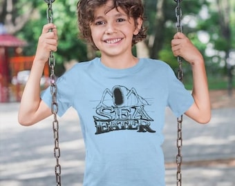 SEA EATER shirt, El Gran Maja shark whale Giant boys t-shirt, child graphic tee, scp fan, gaming gift toy Gamer, the bloop, 3000 049 MONSTER